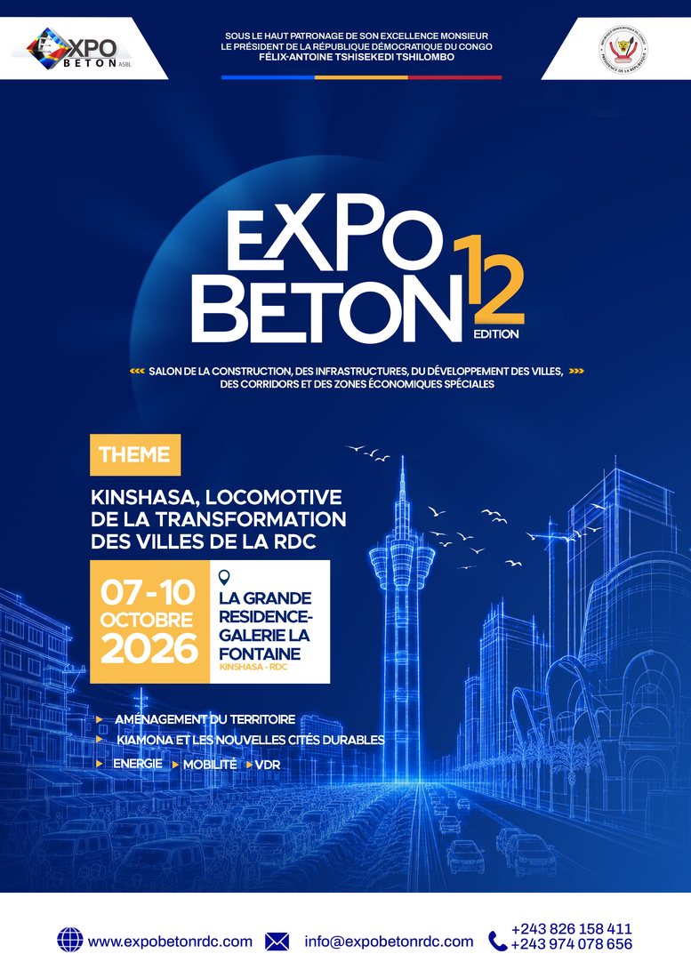 Affiche officielle ExpoBeton RDC 12ème Édition 2026