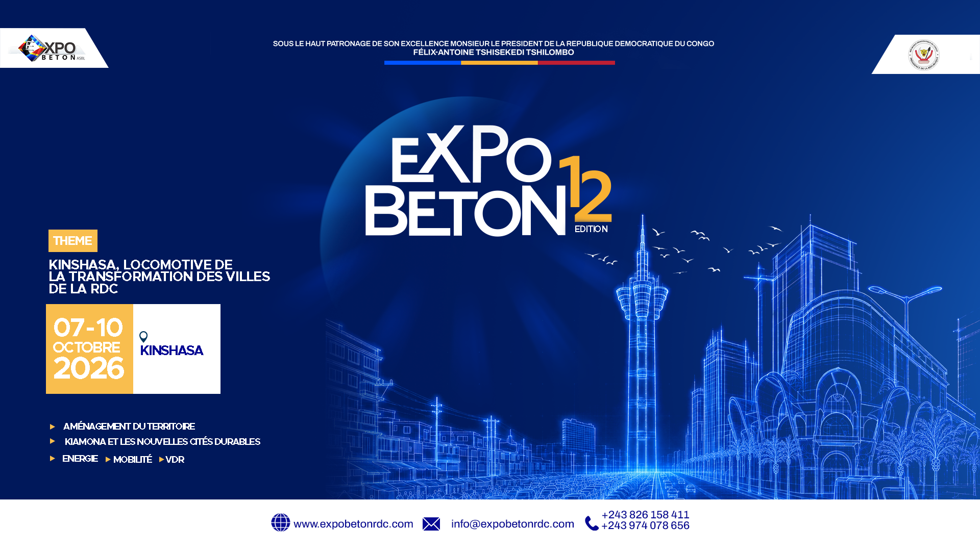 ExpoBeton RDC 12ème Édition - Kinshasa, 07-10 Octobre 2026